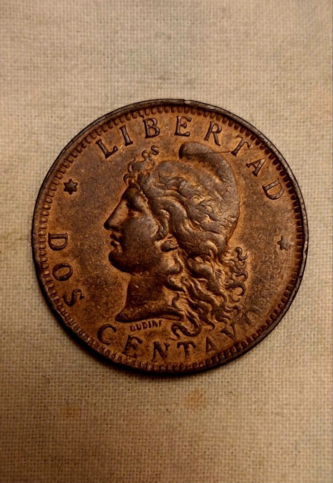 Argentinië 2 Centavos 1892 (Libertad)), Verzenden, Noord-Amerika