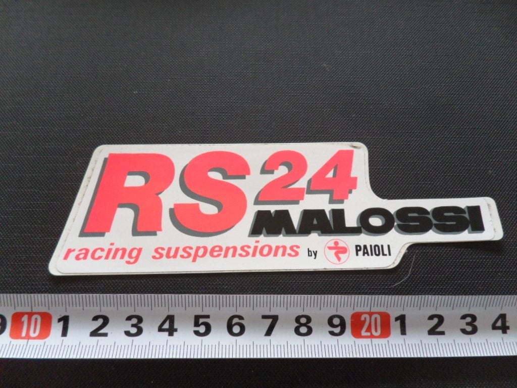 sticker MALOSSI RS24 racing suspensions by paioli motor *, Ophalen, Zo goed als nieuw