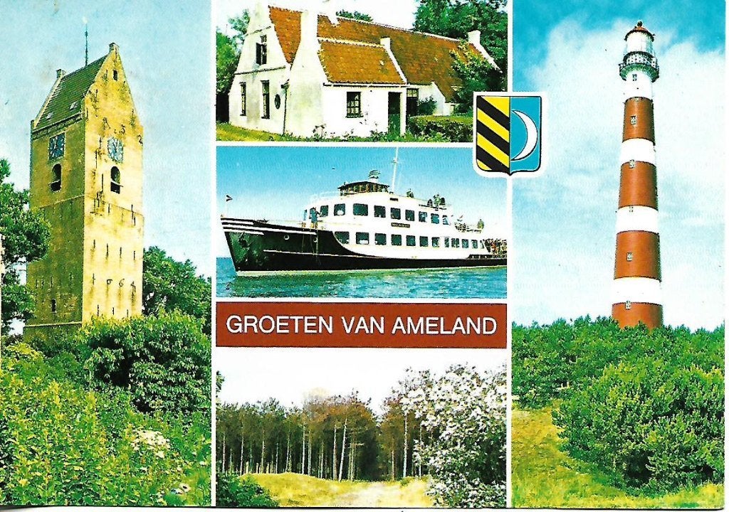 Ameland- -5-luik., Verzenden, 1960 tot 1980, Gelopen, Waddeneilanden