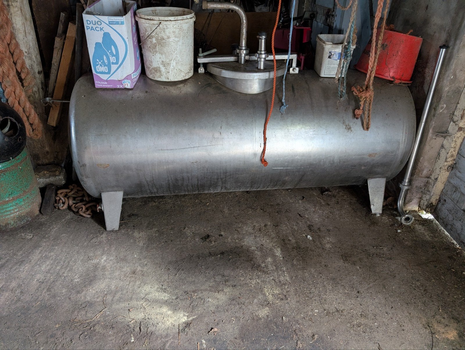 Melktank 1000 liter - RVS opslagtank, Ophalen