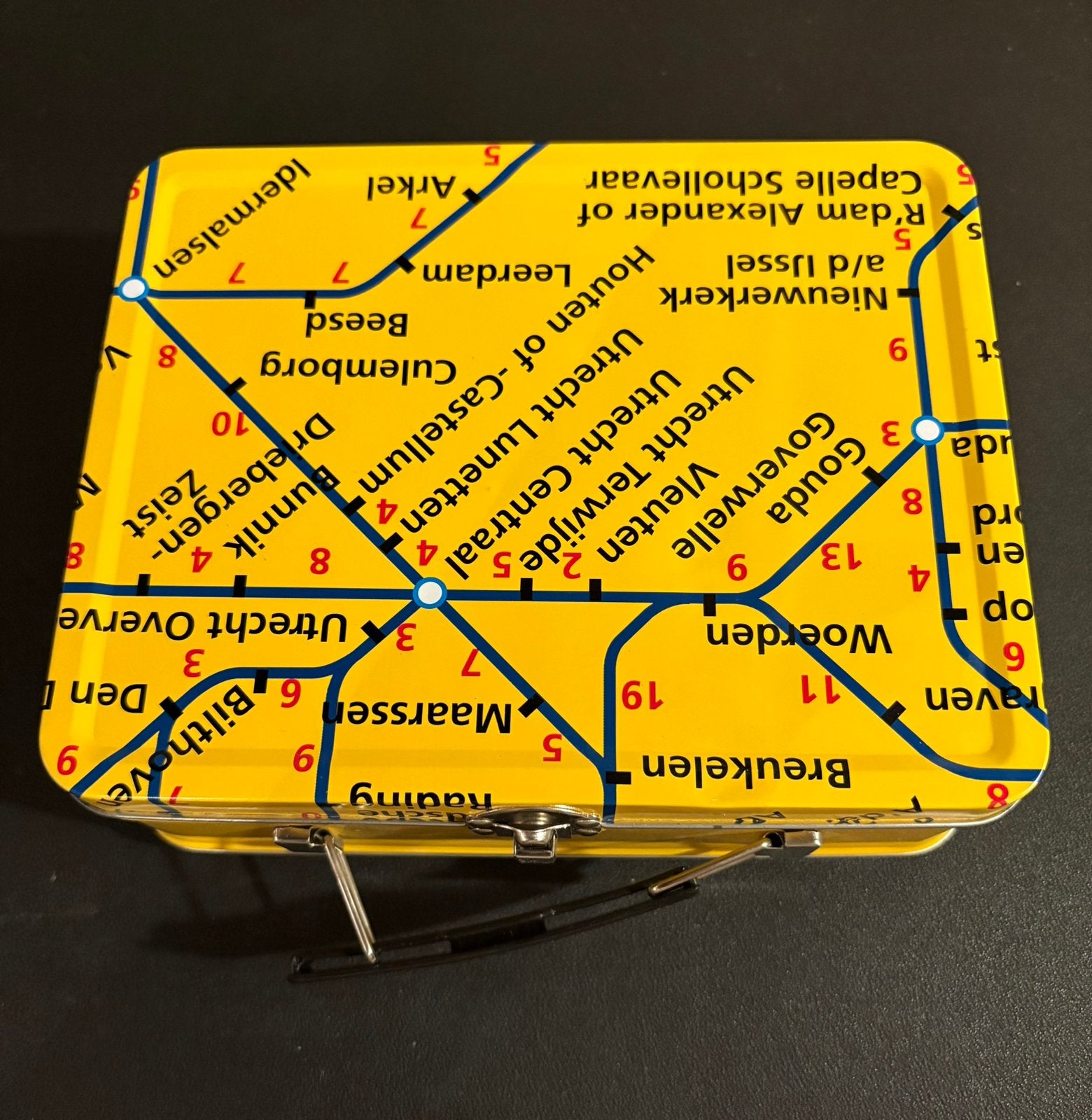 Metalen lunchbox (vertrekstaten NS), Verzamelen, Ophalen of Verzenden, Nieuw, Trein