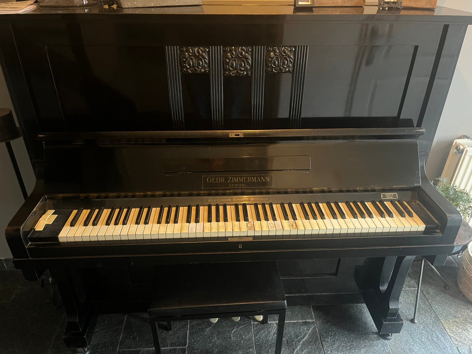 Piano gebr. Zimmermann, Ophalen, Gebruikt, Zwart, Piano
