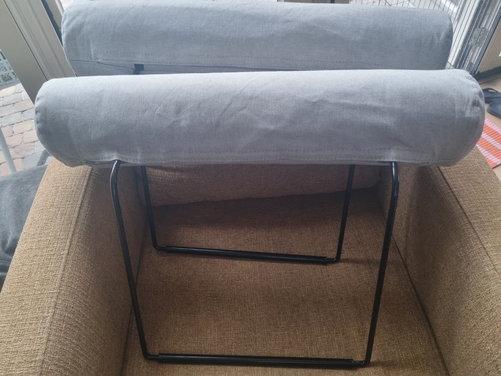 2X IKEA SÖRVALLEN HOOFDSTEUN GRIJS, Huis en Inrichting, Ophalen, 75 tot 100 cm, Tweepersoons, Minder dan 150 cm