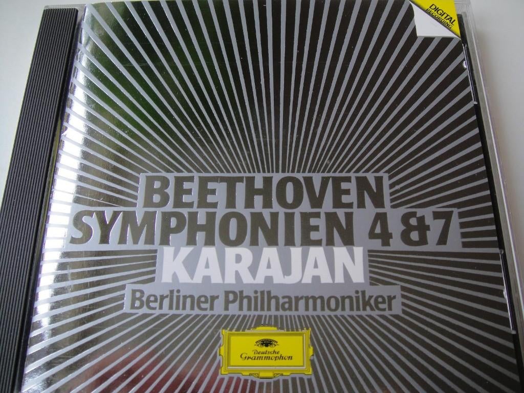 BEETHOVEN Symphonien 4 & 7 CD VON KARAJAN DG TOP CONDITIE, Cd's en Dvd's, Ophalen of Verzenden, Classicisme, Zo goed als nieuw