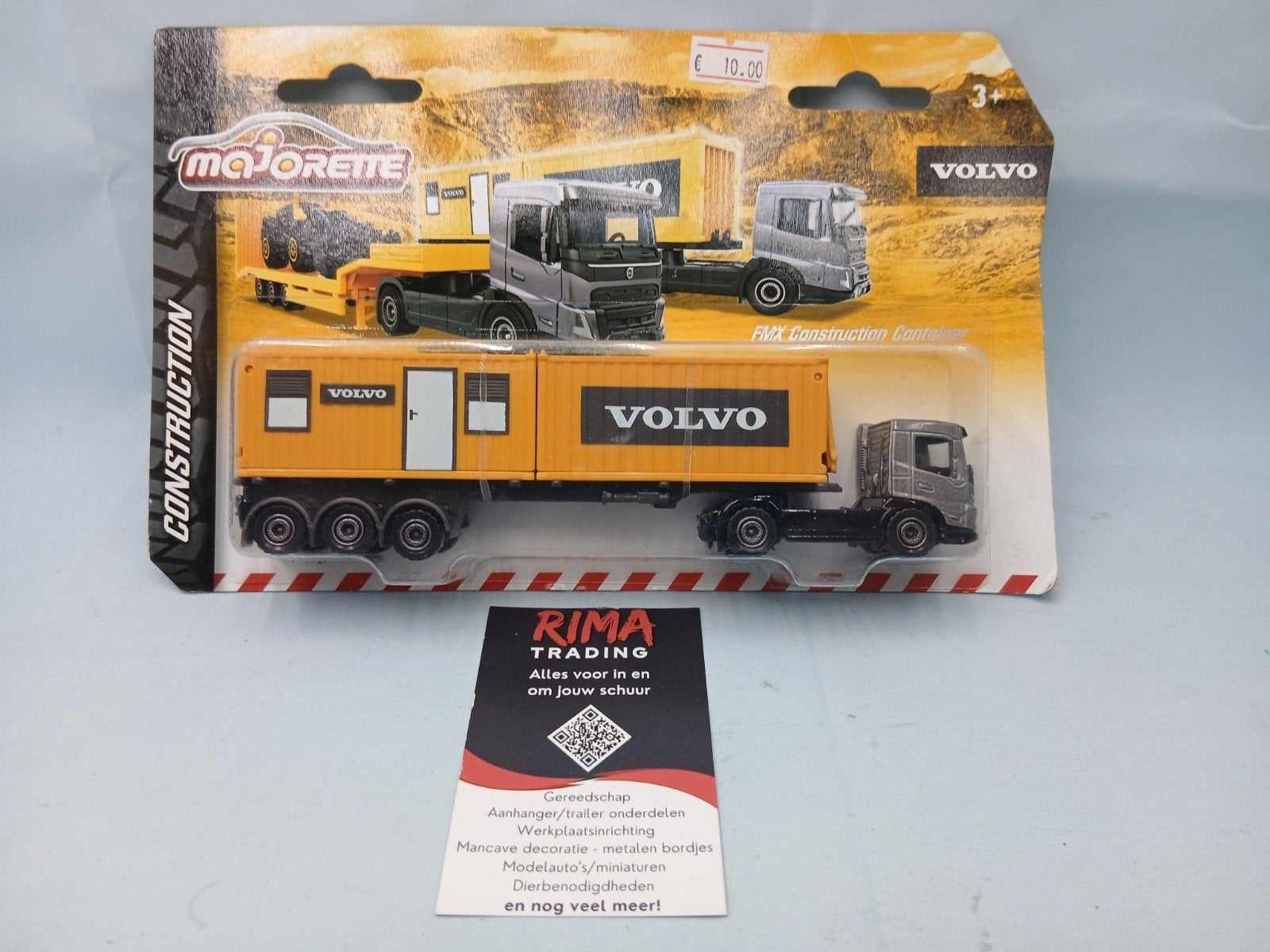 Majorette Volvo FMX Construction Container Truck, Ophalen of Verzenden, Nieuw, Bus of Vrachtwagen