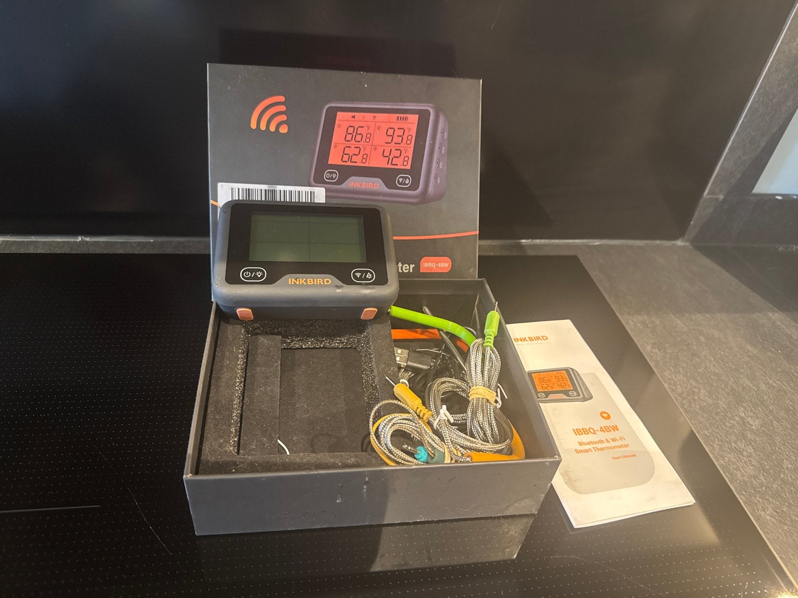 Inkbird IBBQ-4BW Bluetooth & WiFi Smart Thermometer, Ophalen of Verzenden, Zo goed als nieuw