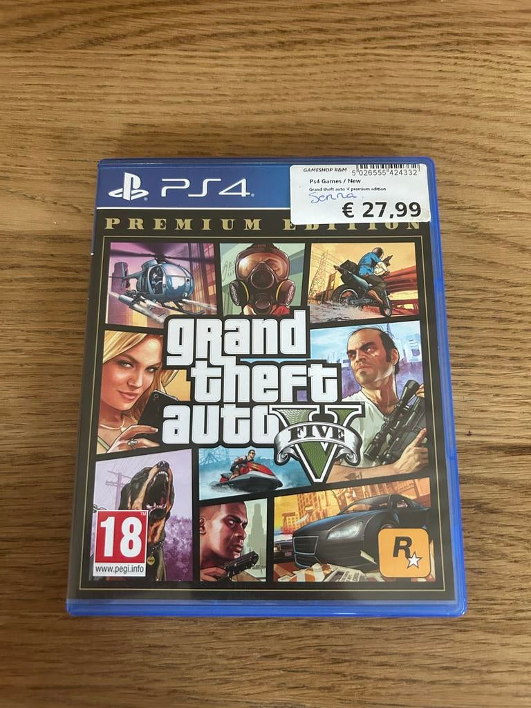 Grand Theft Auto V (GTA 5) Premium Edition PS4, Online, Vanaf 18 jaar, 1 speler, Zo goed als nieuw