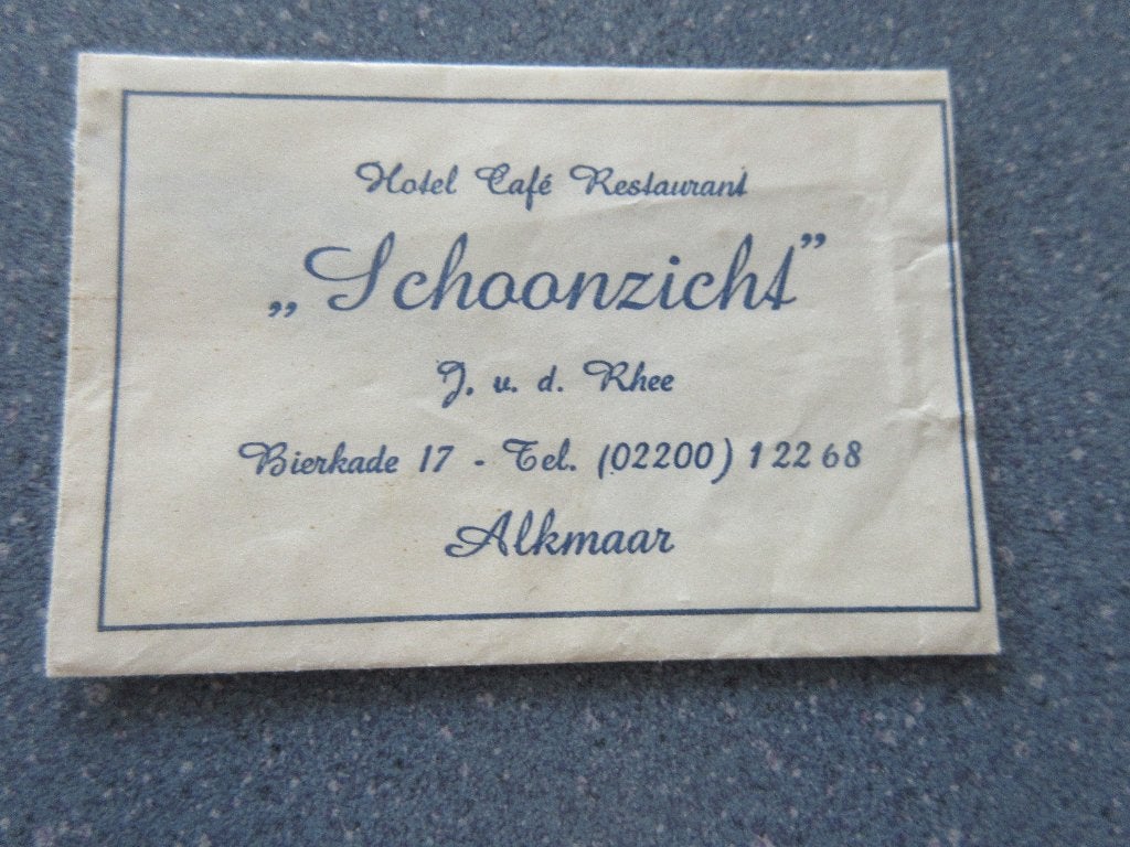 Alkmaar, hotel-café-rest. Schoonzicht, Verzenden, Nederland