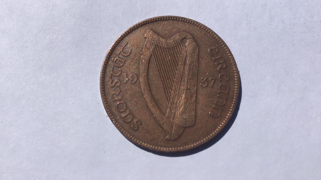 Ierland 1 penny 1937., Ophalen of Verzenden