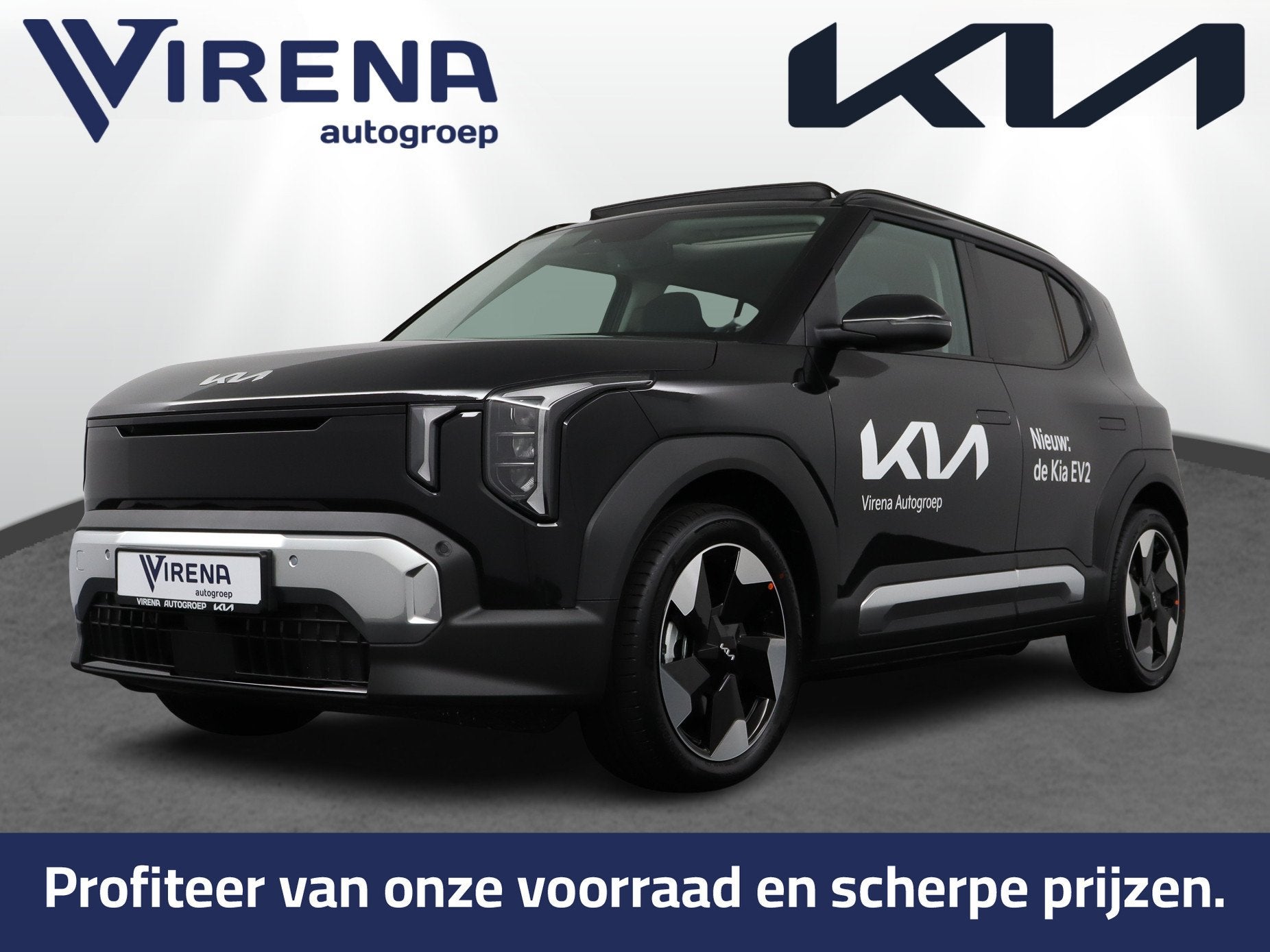 Kia EV2 Demo Edition 42.2 kWh Nu te bestellen! - Panorama da, Auto's, Kia, Stof, Zwart, Elektrisch, 17 min