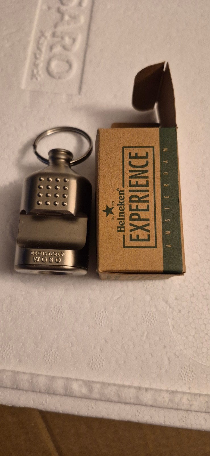 Heineken Experience Wobo Flesopener Sleutelhanger, Verzamelen, Ophalen of Verzenden