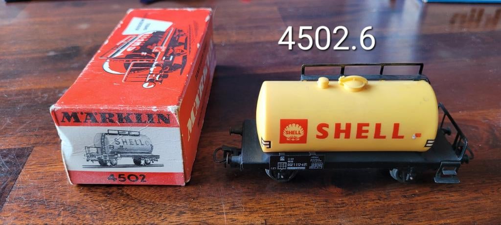 Marklin 4502 oude Shell tankwagen, Wisselstroom, Gebruikt, Wagon, Ophalen of Verzenden