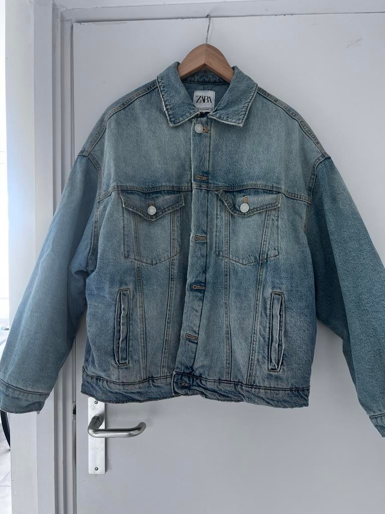 Zara spijkerjack met gewatteerde voering, Ophalen of Verzenden, Zo goed als nieuw, Maat 34 (XS) of kleiner, Blauw