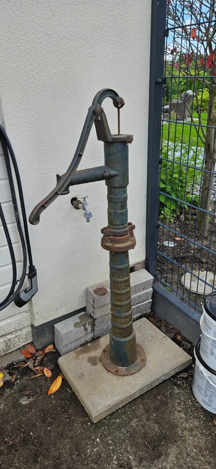 Handwaterpomp voor tuin of decoratie, Ophalen, Gebruikt, Handmatig, Bronpomp