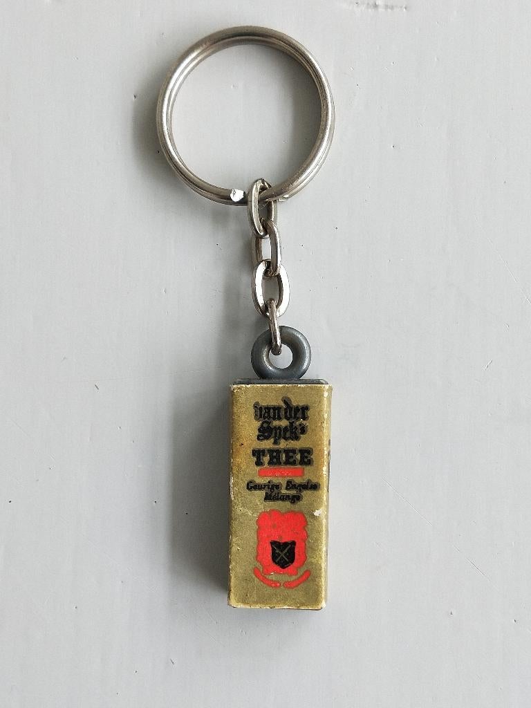 Sleutelhanger Van der Spek's thee - vintage, Verzamelen, Ophalen of Verzenden, Zo goed als nieuw, Merk