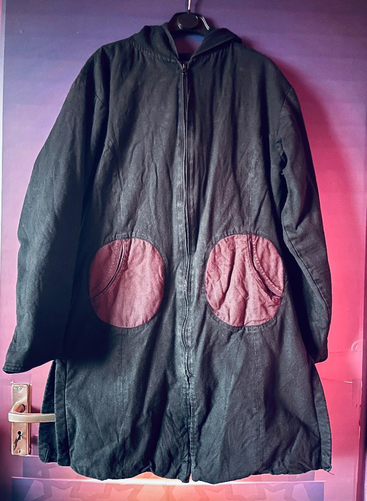 Mooie gevoerde katoenen jas 44 met paarse zakken nu 39,99€, Nepalaya, Zwart, Maat 42/44 (L), Ophalen of Verzenden