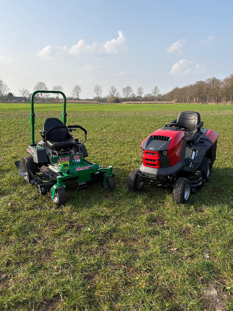 Zitmaaier, Tuin en Terras, Zitmaaiers, Nieuw, 90 tot 120 cm, Elektrische starter, Mulchfunctie, Opvangzak, Opvangbak, Ophalen