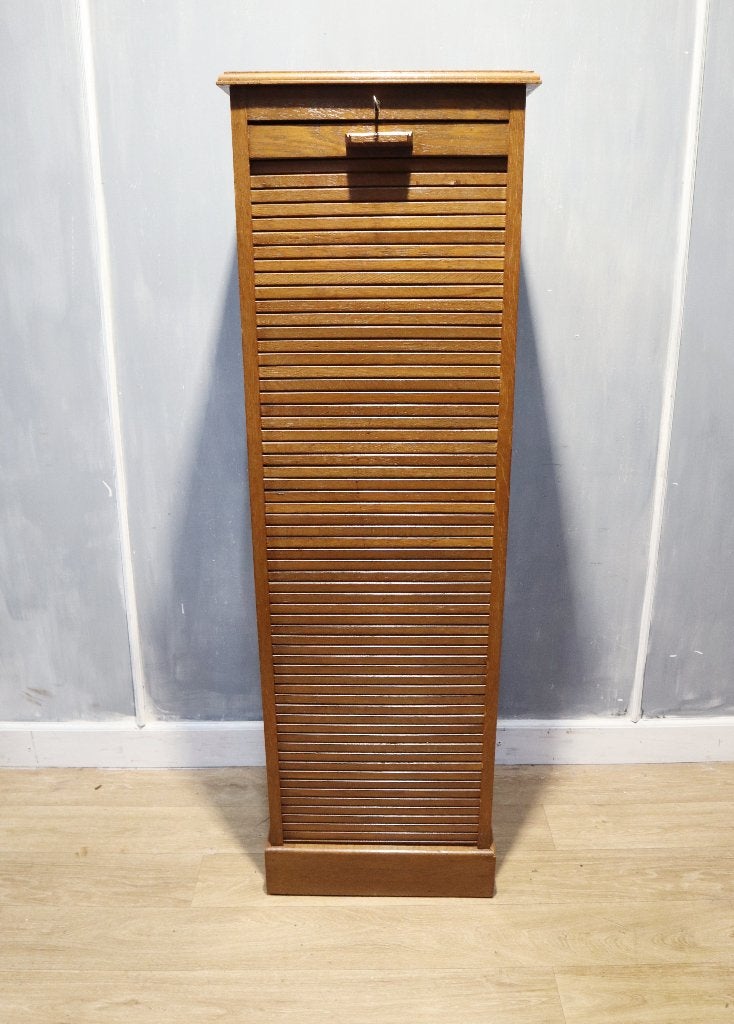 Vintage rolluikkast, Gebruikt, Eikenhout, Minder dan 100 cm, Art Deco