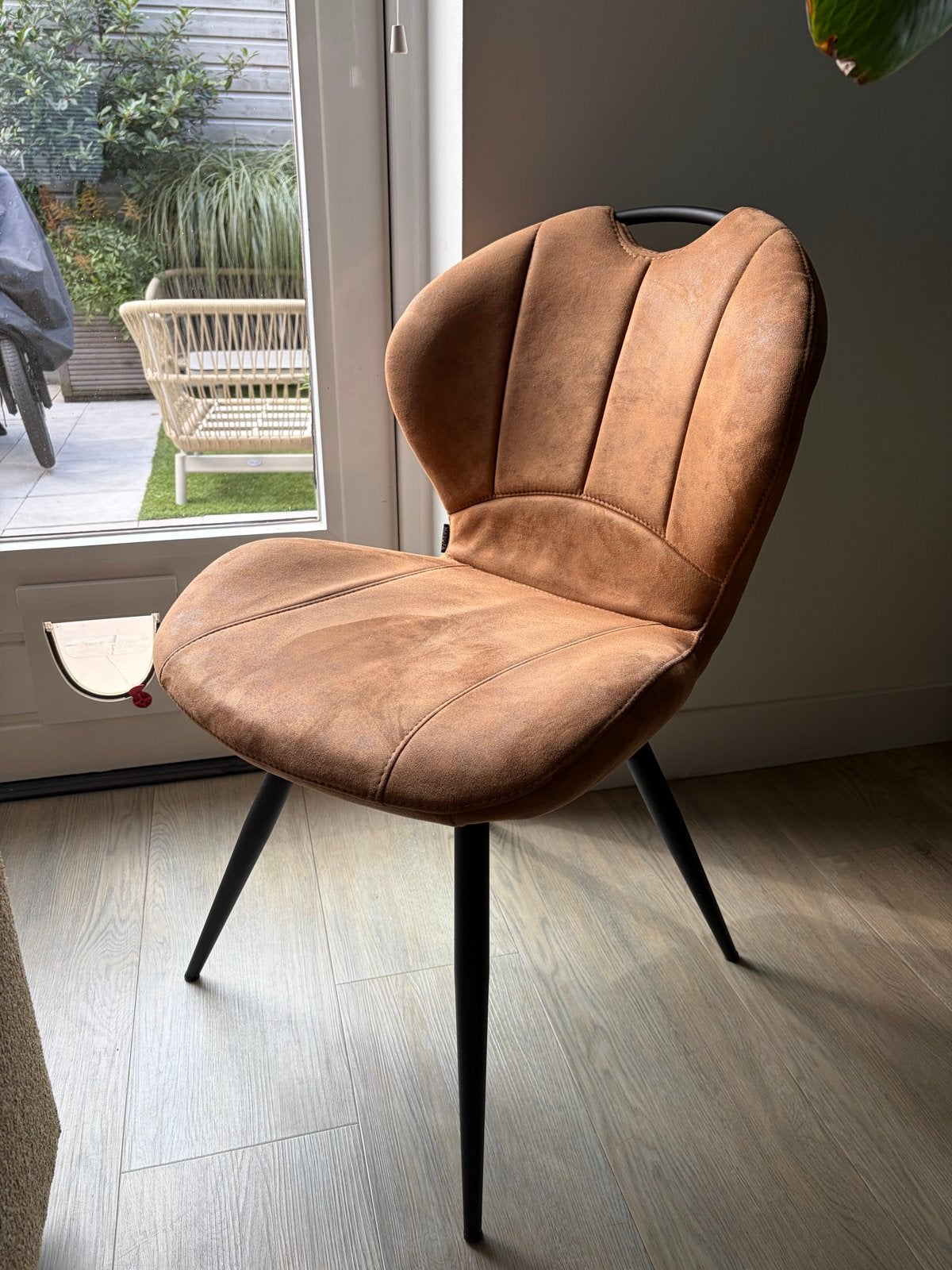 MX Sofa Stoelen in 3 kleuren: cognac, lichtgrijs, antraciet, Huis en Inrichting, Stoelen, Ophalen, Zo goed als nieuw, Stof, Drie