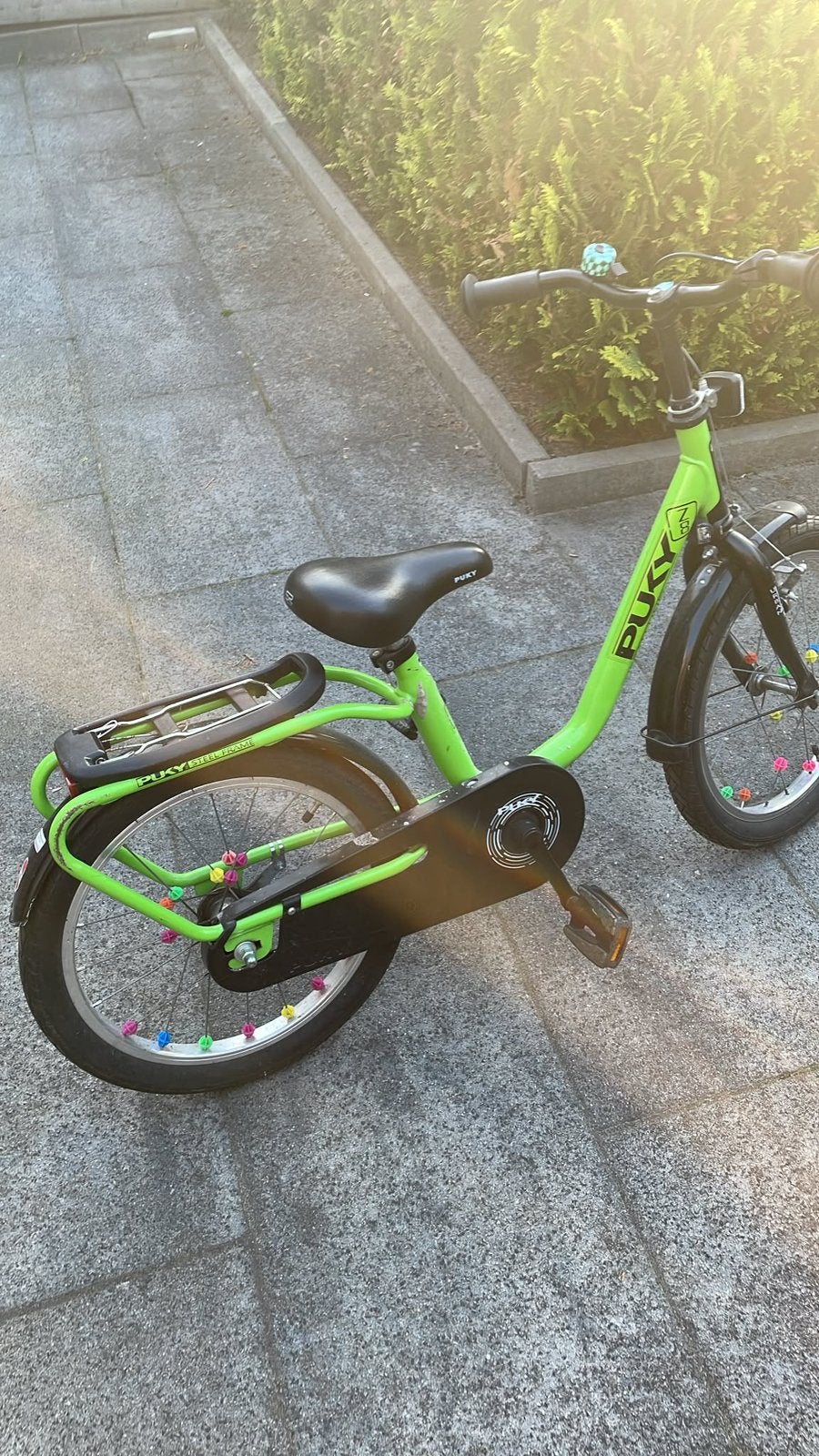 Fiets groen meisje merk puky 18 inch, Ophalen, Terugtraprem, Gebruikt, Handrem