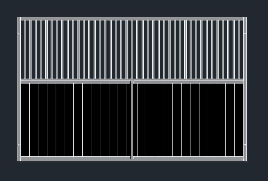 Tussenwand paardenbox - half spijl - PROFI, Weidegang, 4 paarden of pony's of meer