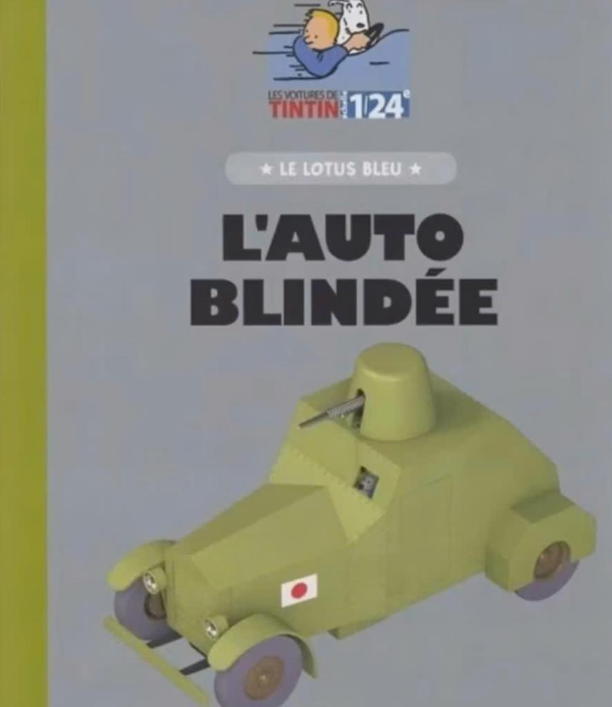 Gepantserde Tank Kuifje schaal 1/24 Les voitures TINTIN # 42, Verzenden, Nieuw, Motor, Overige merken
