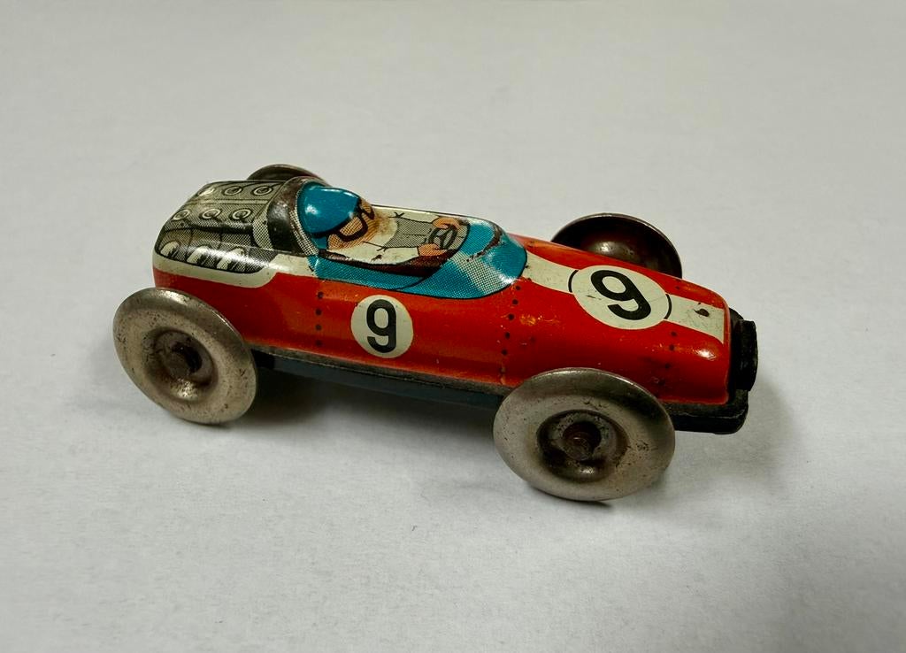 Vintage blikken raceauto, Ophalen of Verzenden, Gebruikt
