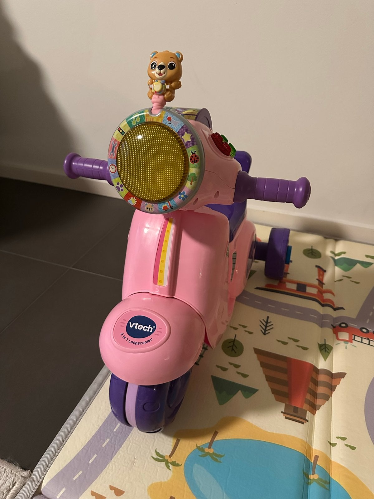 Vtech 2-in-1 Loopscooter Roze, Kinderen en Baby's, Ophalen of Verzenden, Zo goed als nieuw, Loopfiets