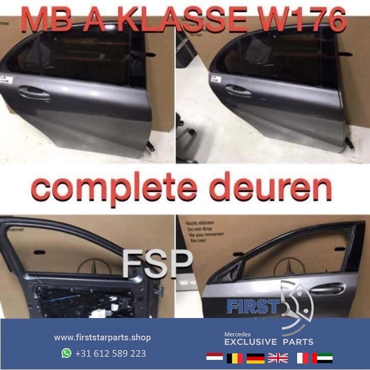 W176 A Klasse deur rechts achter Mercedes grijs compleet 176, Gebruikt, -, Deur, Ophalen of Verzenden