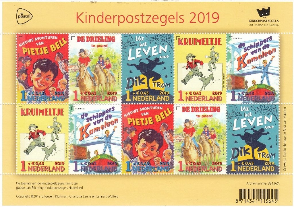 Nederland 10.26.4- 2019- Kinderpostzegels- Kinderboeken- V-P, Verzenden, Na 1940, Postfris