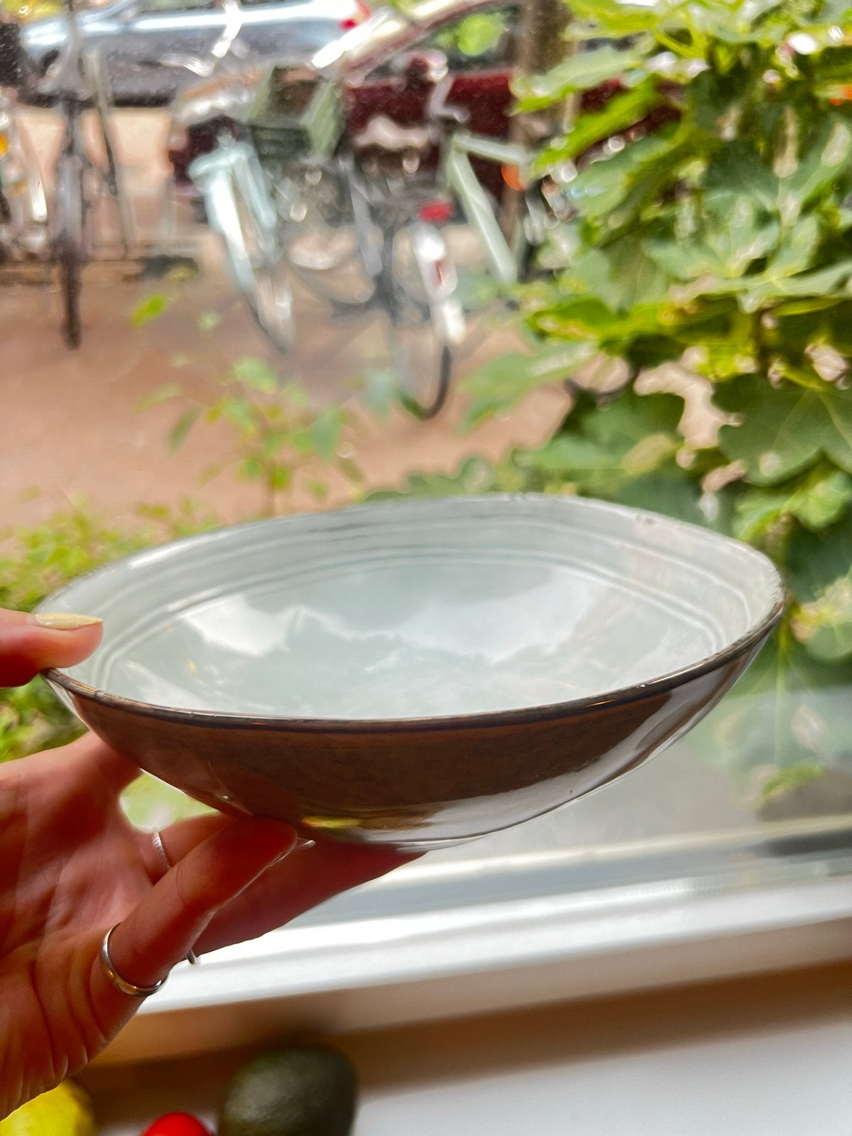 Set van 6 keramieken borden en 6 kommen, Ophalen, Overige merken, Keramiek, Zo goed als nieuw