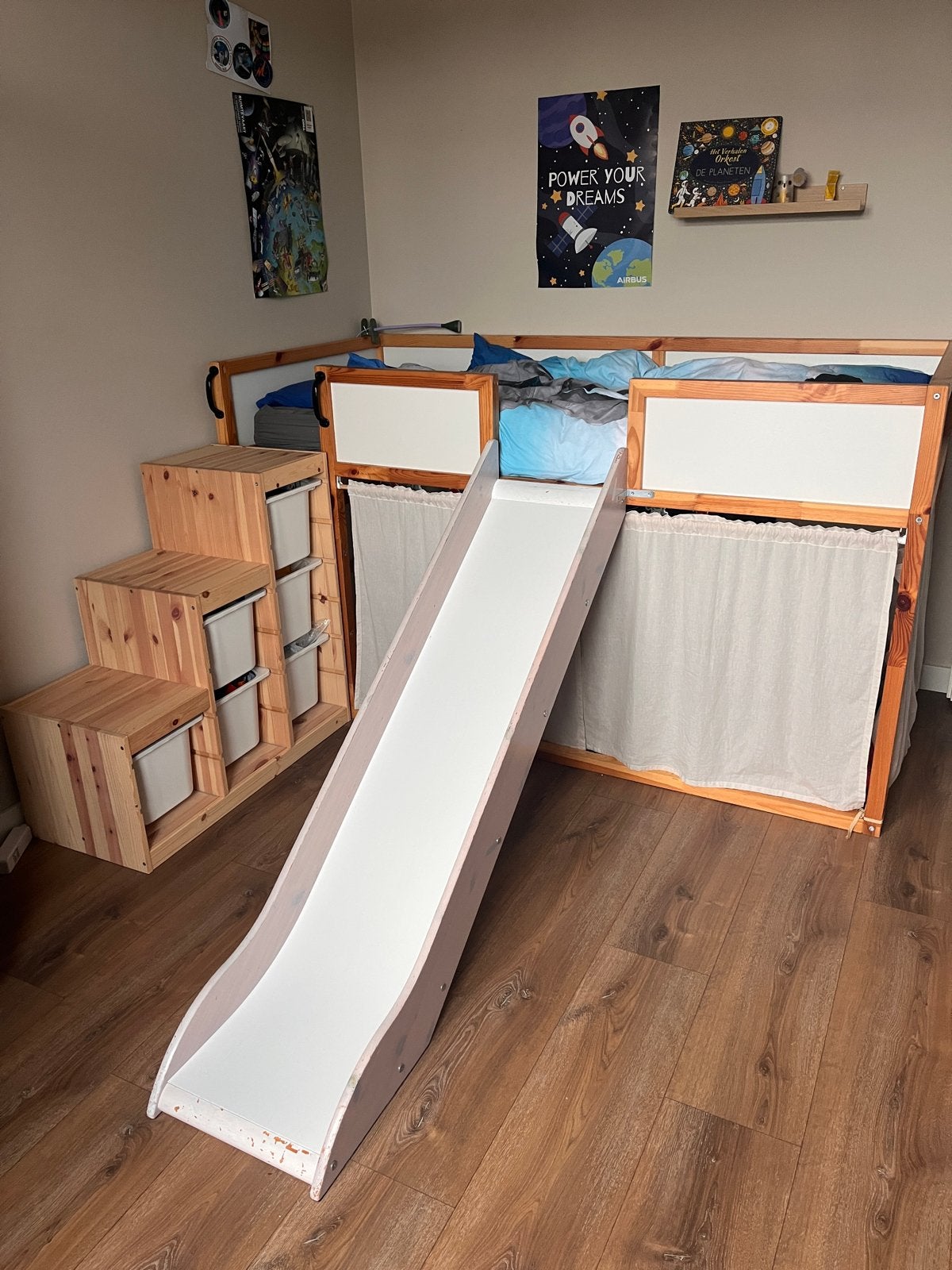 IKEA Kura omkeerbaar bed met glijbaan, Ophalen, Gebruikt, 90 cm, Eenpersoons