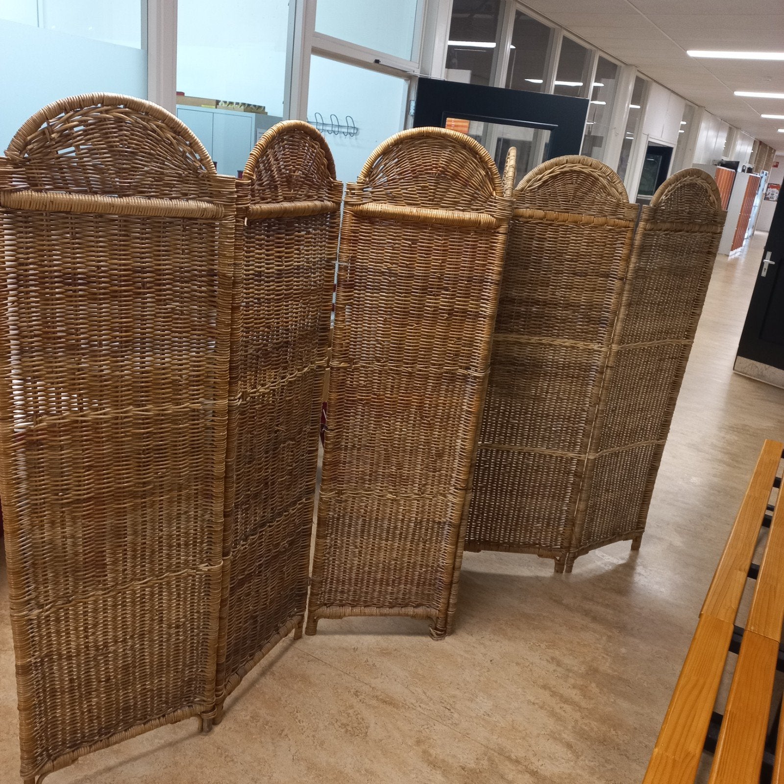 Rotan kamerscherm / scheidingswand, 5 panelen, Huis en Inrichting, Ophalen of Verzenden, Gebruikt