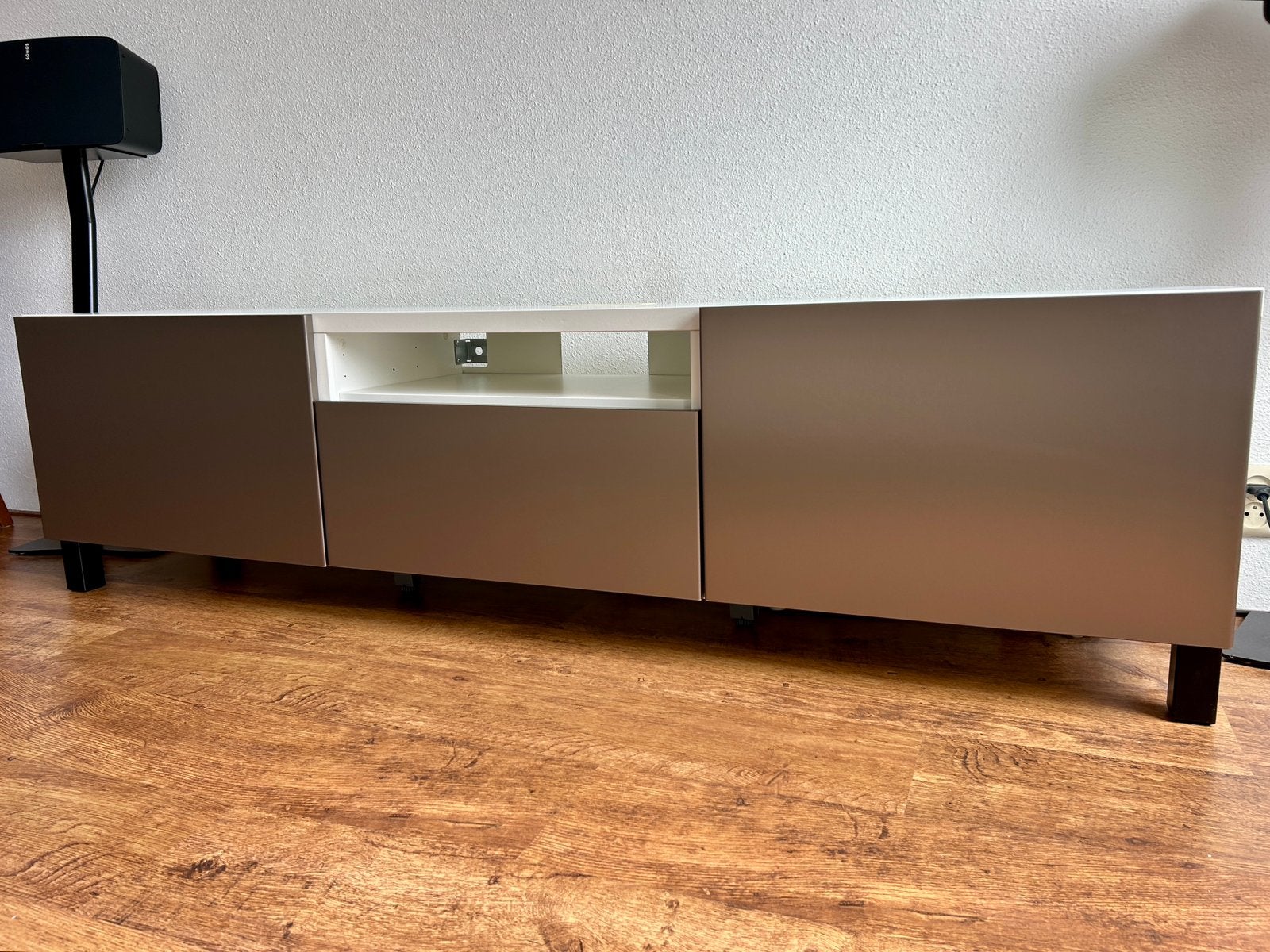 Modern IKEA Besta / Riksviken tv-meubel met opbergruimte, Ophalen, 150 tot 200 cm, Zo goed als nieuw, Minder dan 100 cm
