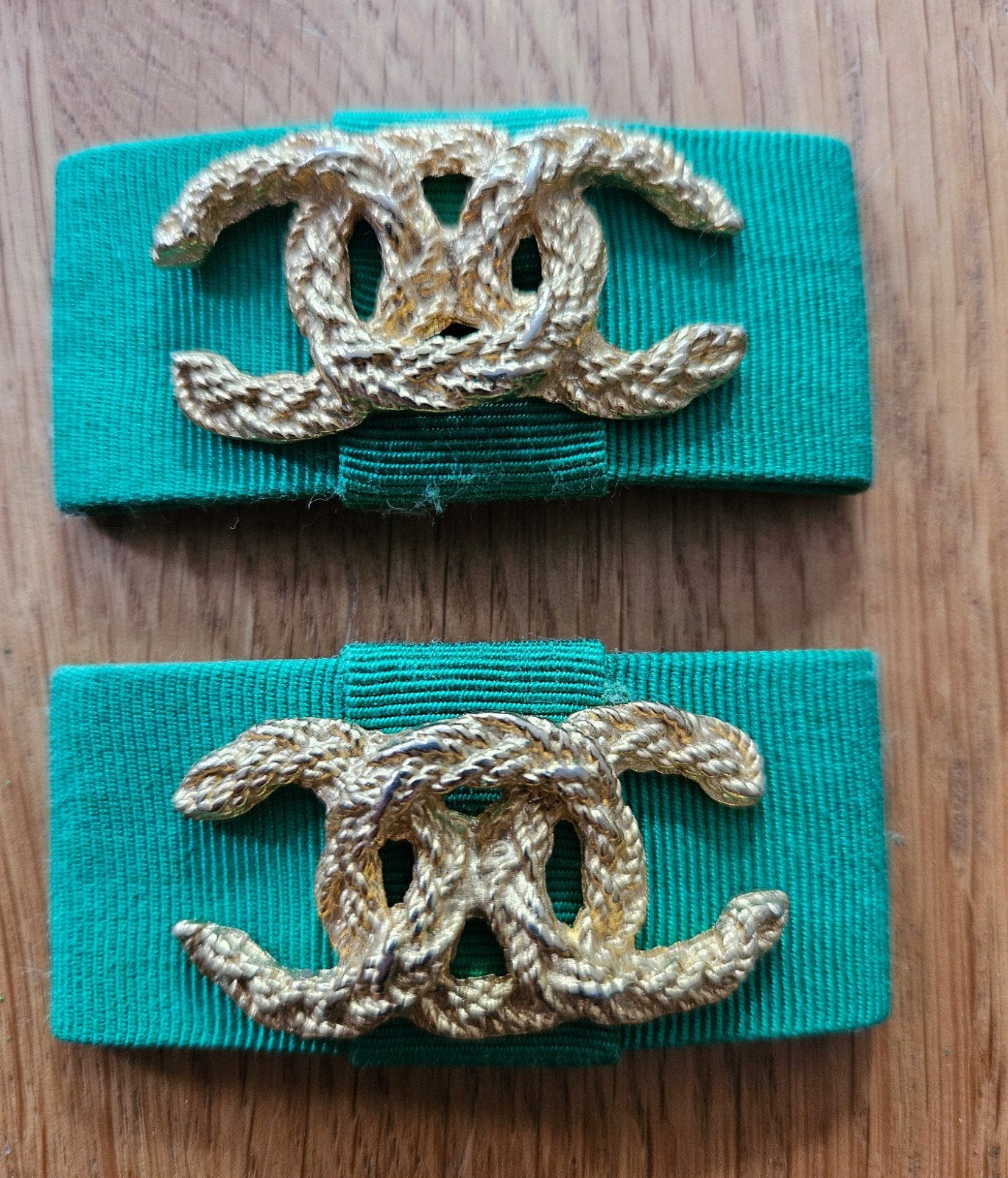 coco Chanel CC  schoen gespen Groen Goud, Ophalen of Verzenden, Overige materialen, Broche