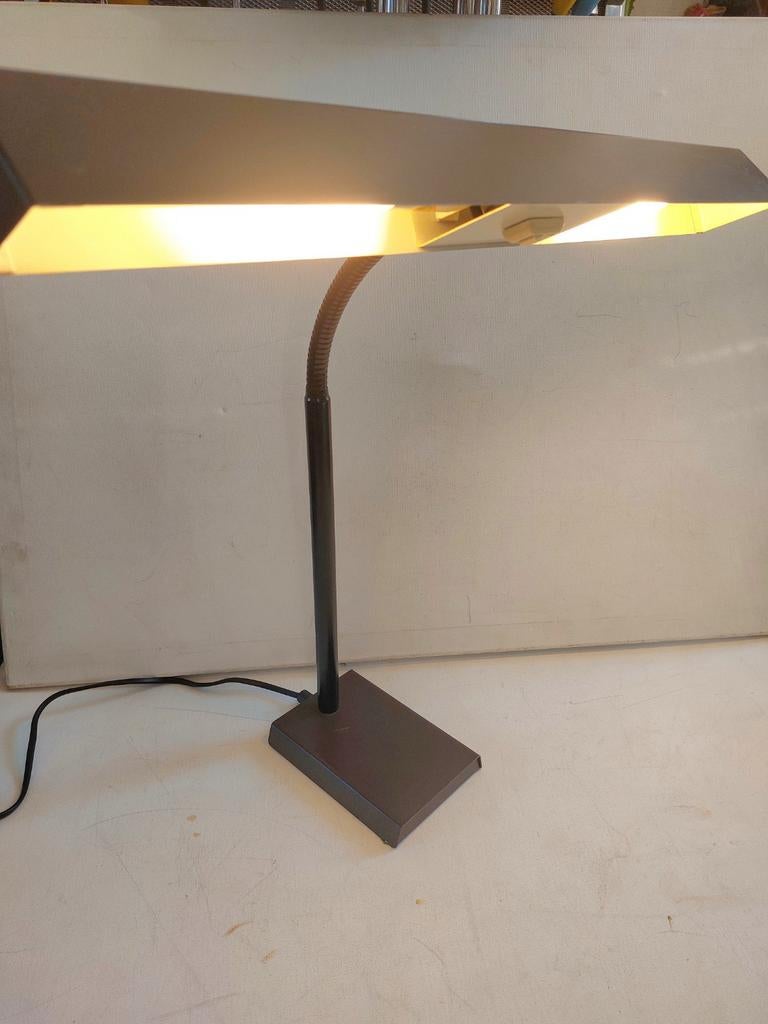 Vintage Anvia bureaulamp met flexibele arm en TL-verlichting, Gebruikt, 50 tot 75 cm, Vintage, Industrieel, Ophalen of Verzenden