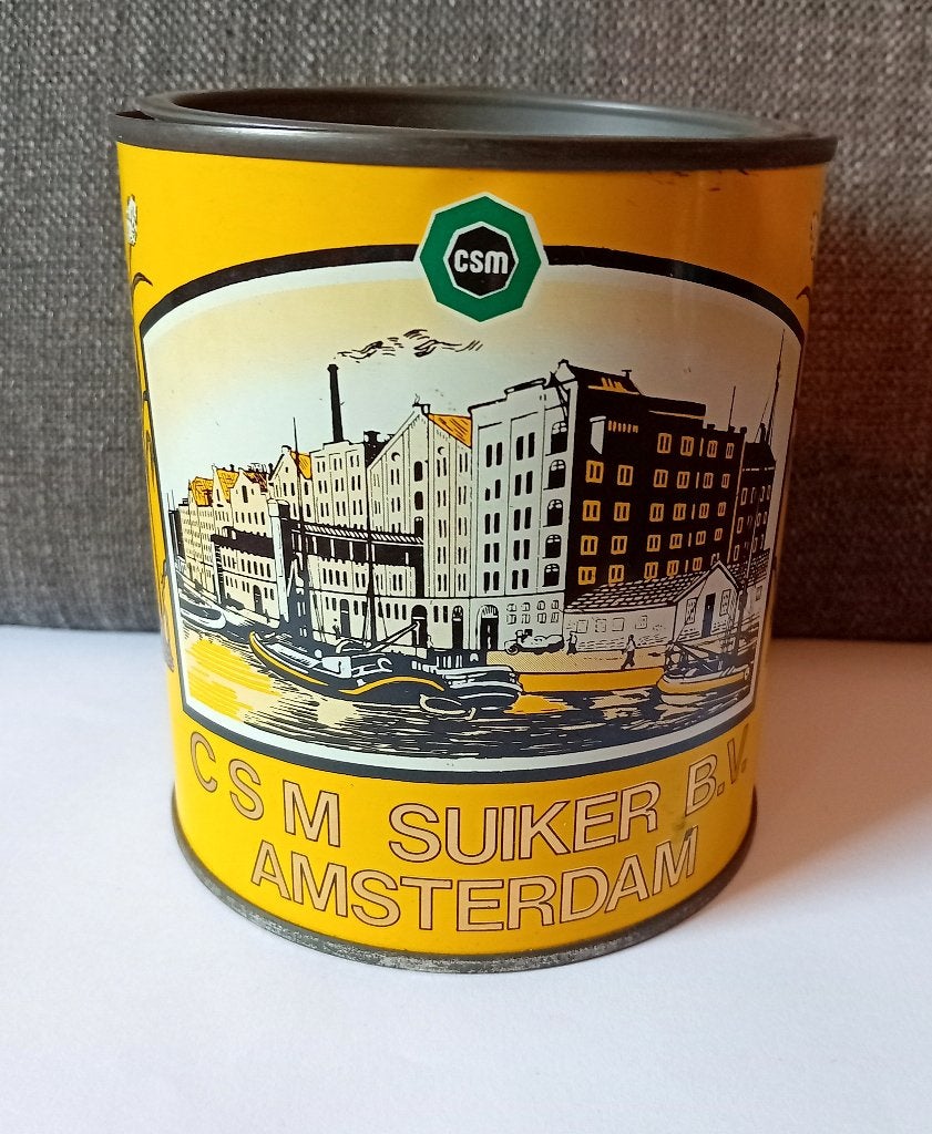 csm suiker bv amsterdam suikerstroop blik, Verzamelen, Blikken, Verzenden, Gebruikt, Overige