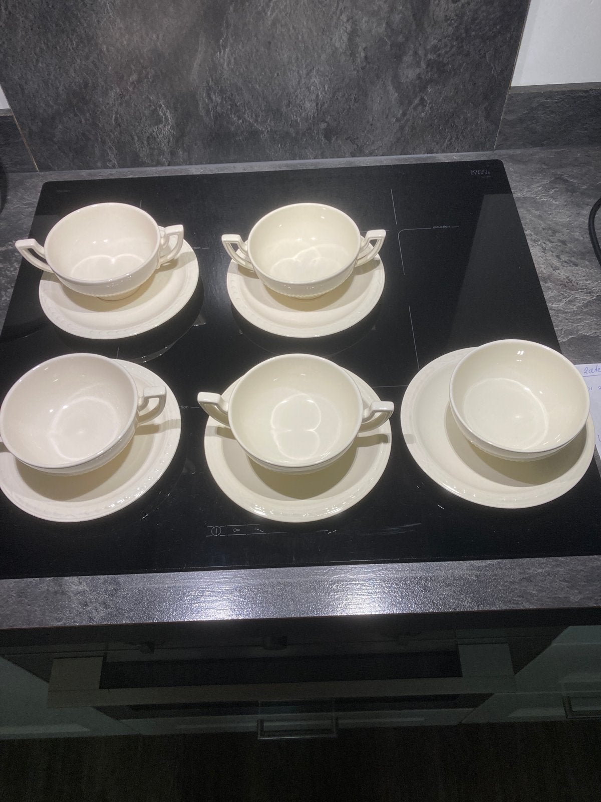 Recamier soepkommen en schotels - 5 stuks, Overige merken, Klassiek, Ophalen of Verzenden, Zo goed als nieuw