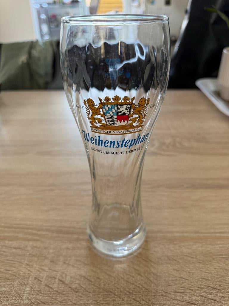 Weihenstephan Bierglas 0,5L - Zo goed als nieuw, Ophalen of Verzenden, Zo goed als nieuw, Glas