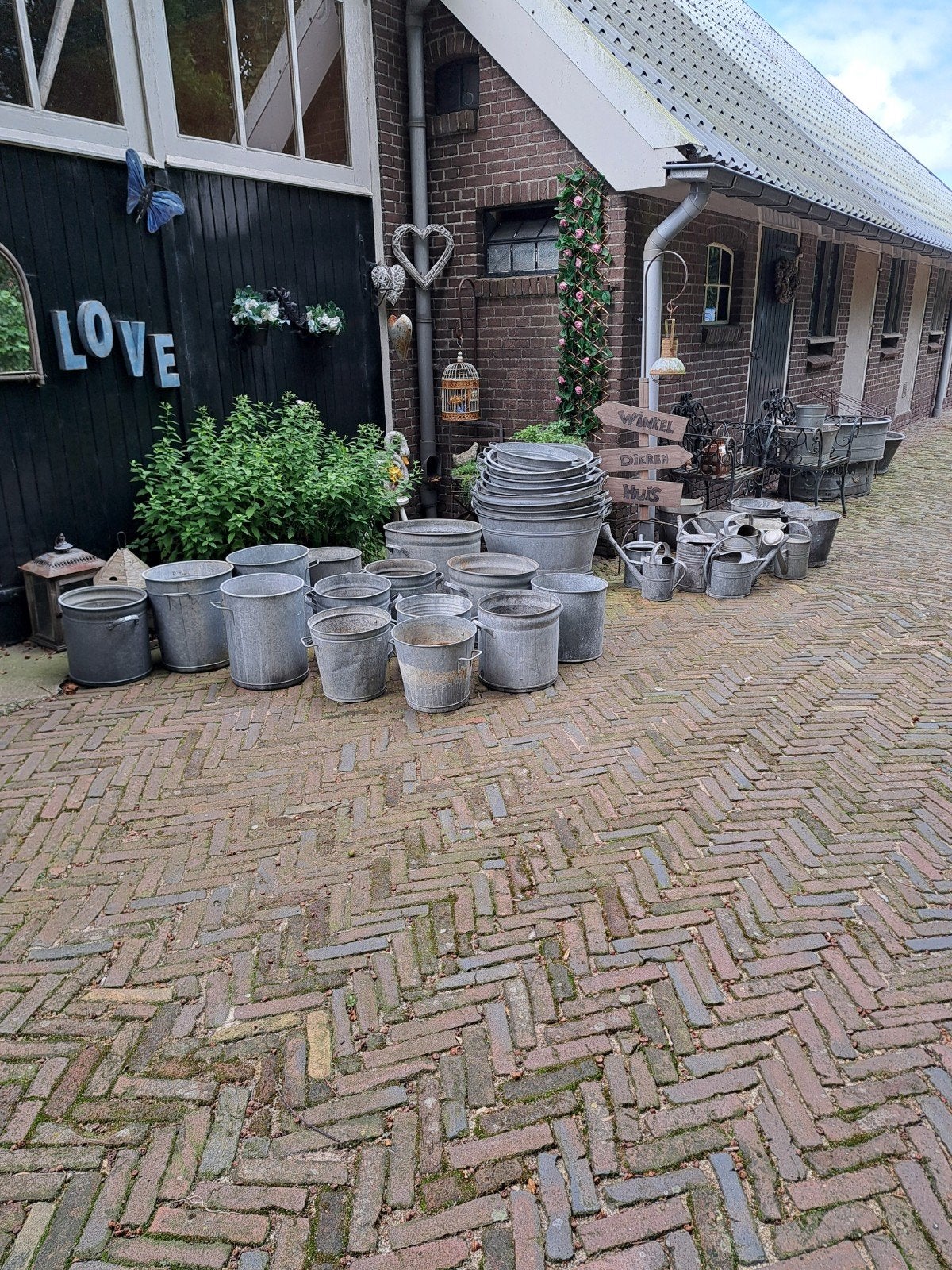 Brocante zink, Ophalen