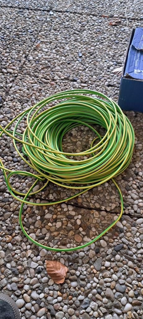 Draka installatiekabel VD-draad 6 mm² geel/groen 100 meter, Doe-het-zelf en Verbouw, Elektra en Kabels, Nieuw, Kabel of Snoer