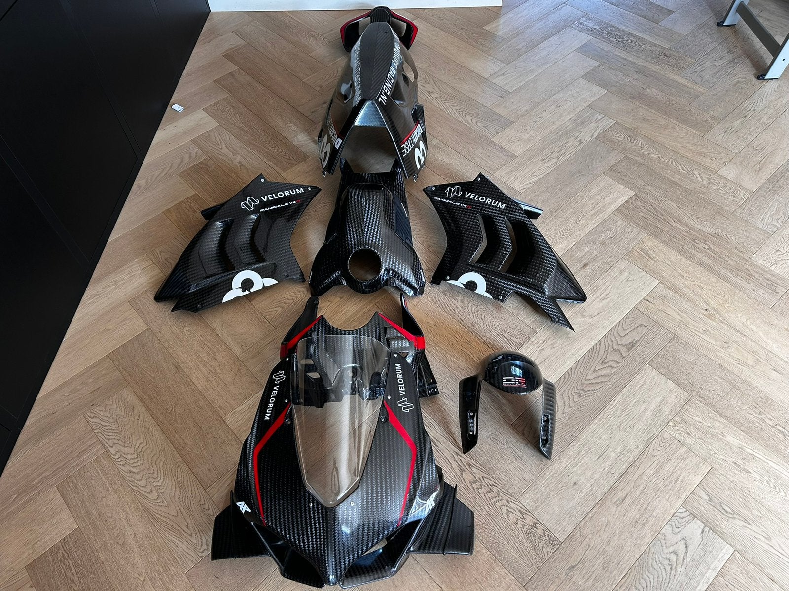 Full carbon kuipset Ducati Panigale V4R 2019-2020, Motoren, Ophalen of Verzenden