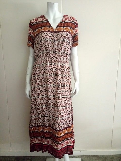 Nieuwe bohemian maxi dress universele maat, Verzenden, Nieuw, Maat 38/40 (M), Onder de knie