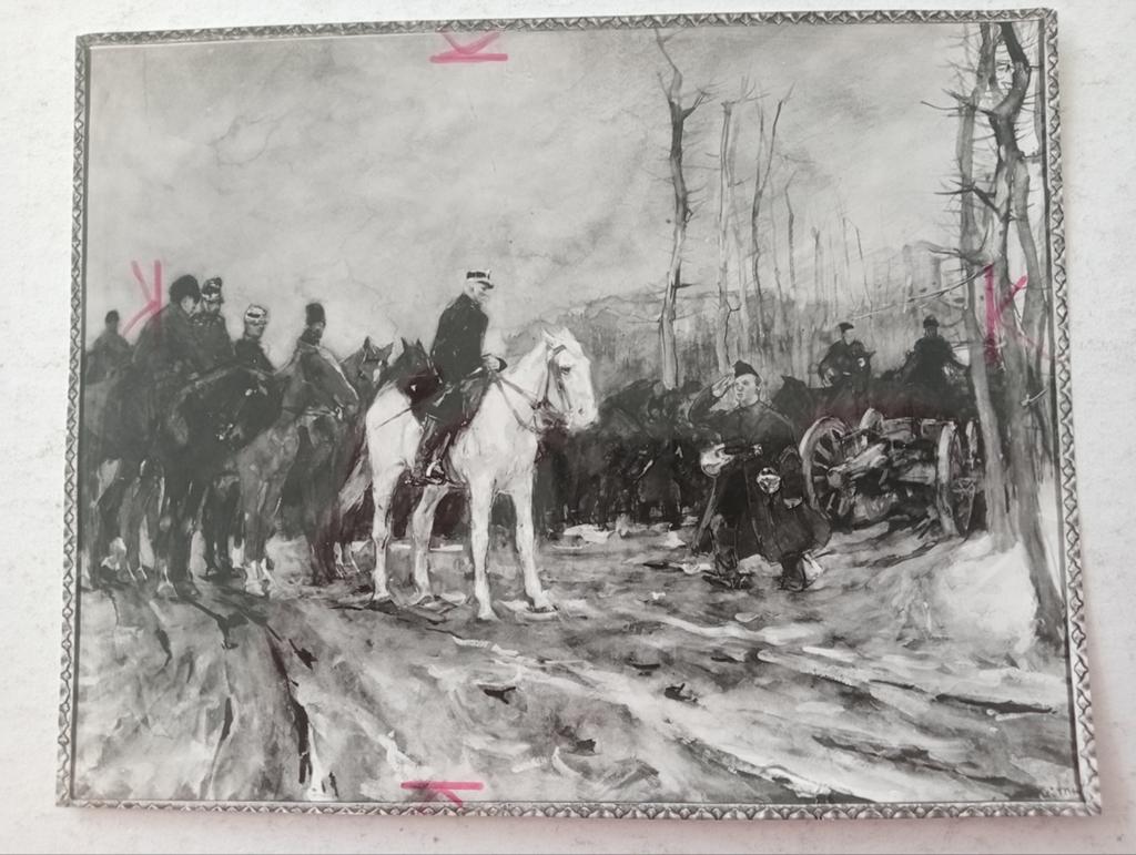 George Hendrik Breitner Militaire Inspectie A.Frequin foto, Ophalen of Verzenden