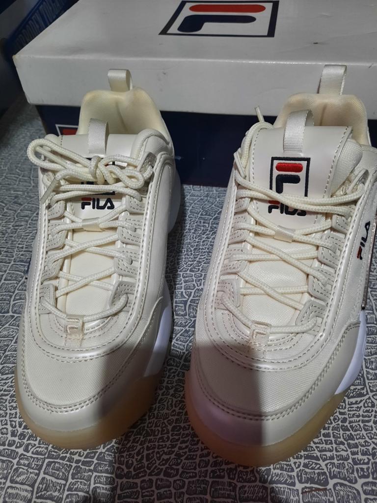 Fila Disruptor Sneakers - Crème/Beige, Beige, Ophalen of Verzenden, Fila, Sneakers of Gympen