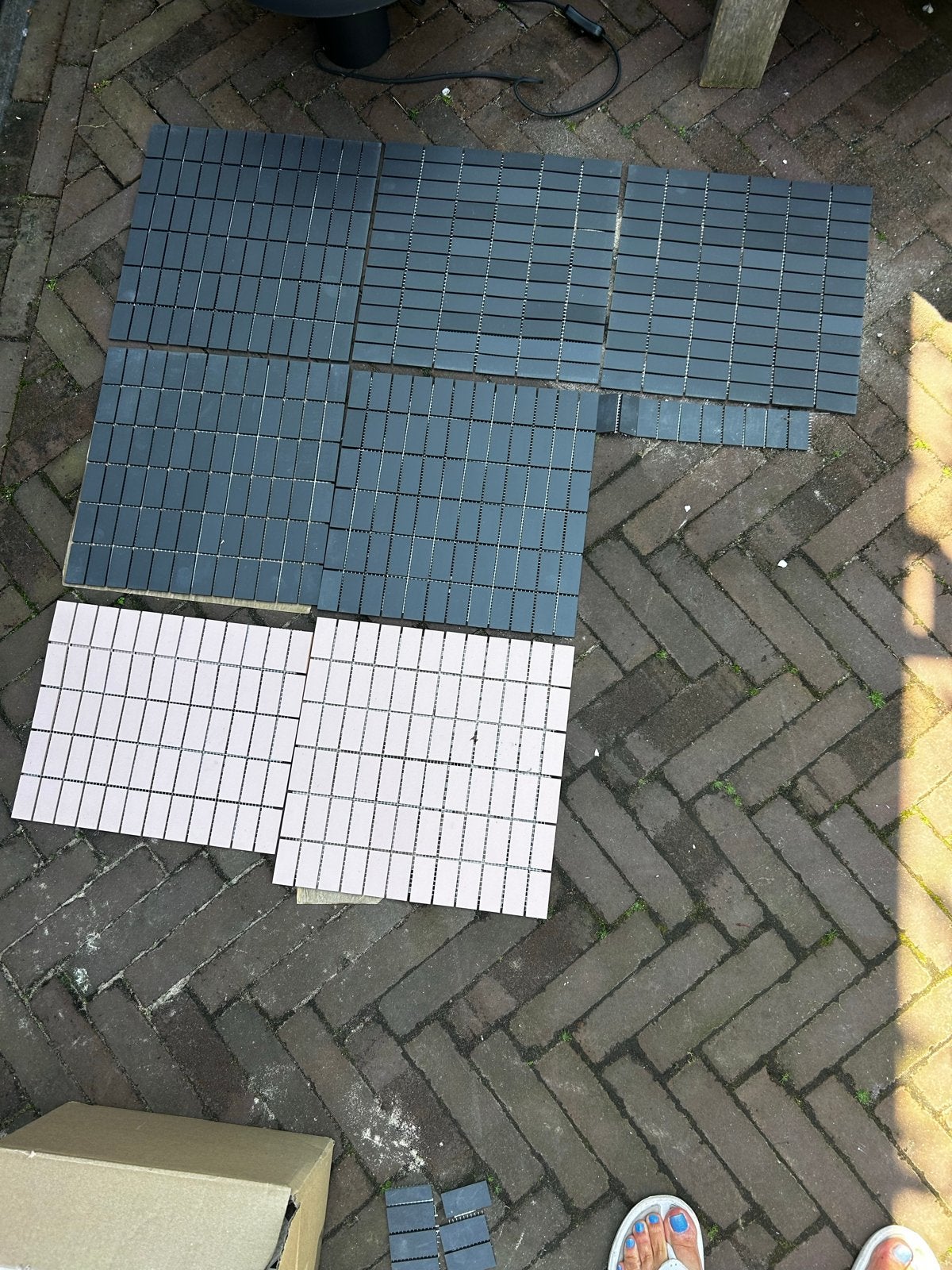 Winckelmans muurtegels (2 m2) - Roze, Zwart, Zwart-wit, Ophalen, Gebruikt, Keramiek, Minder dan 20 cm