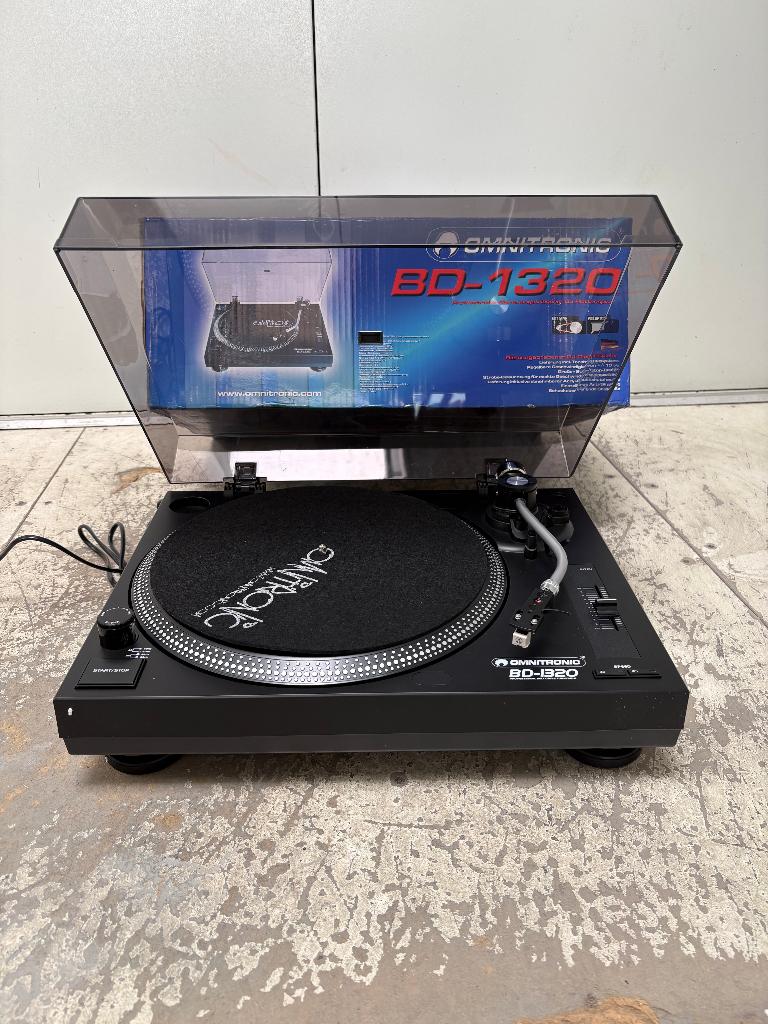 Omnitronic BD-1320 draaitafel – DJ platenspeler met stofkap, Overige merken, Nieuw, Pitch-regelaar, Ophalen of Verzenden