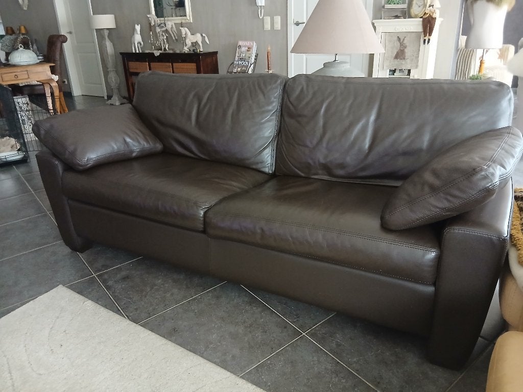 Lederen Bench bank, Huis en Inrichting, Ophalen, Gebruikt, 150 tot 200 cm, Tweepersoons