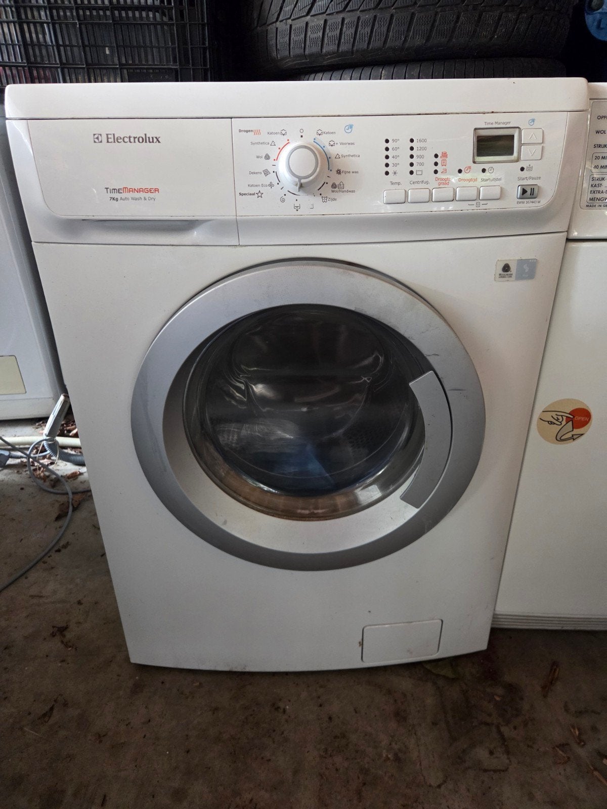 Electrolux TimeManager 7kg Auto Wasmachine & Droger, 6 tot 8 kg, Ophalen, Gebruikt, 85 tot 90 cm