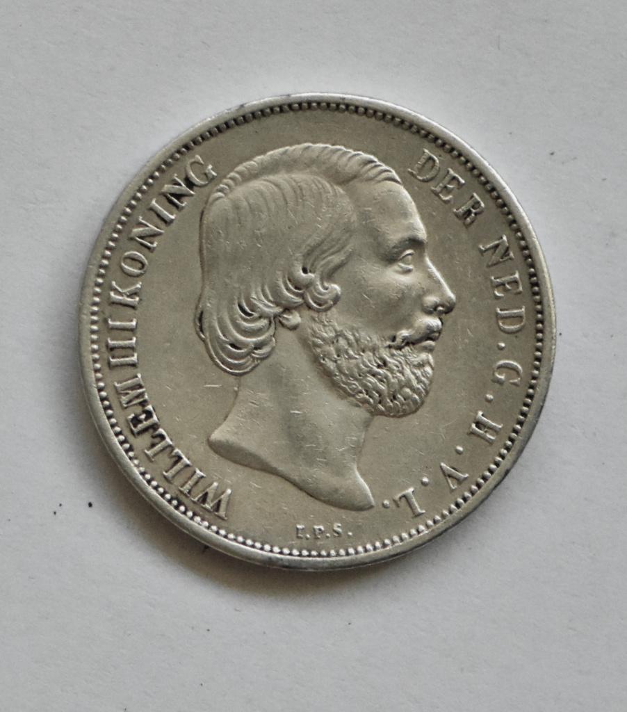 1 gulden 1860 koning Willem 3 ZFR+, 1 gulden, Koning Willem III, Verzenden, Zilver